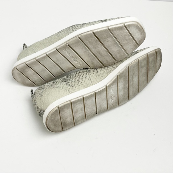 FRANCO SARTO Gray Embossed Snakeskin Slip On Loafer Sneaker, Size 7.5 - Picture 4 of 11